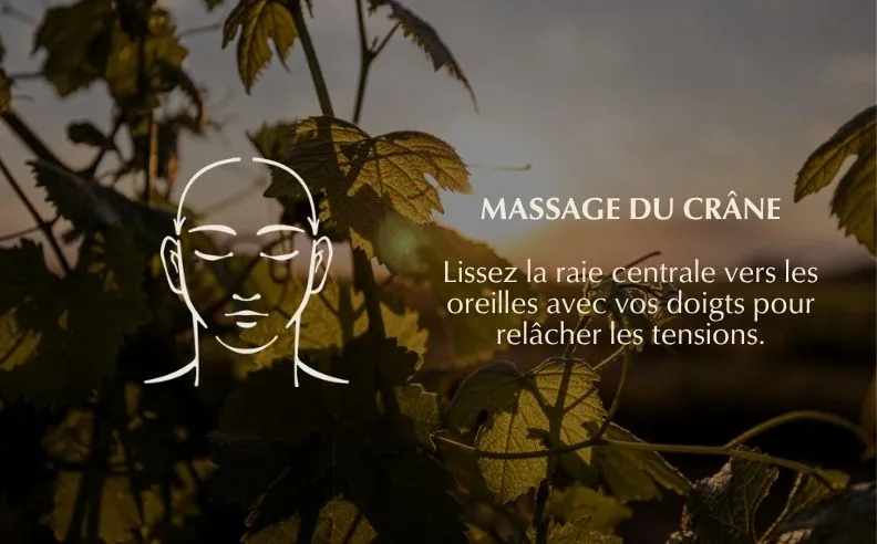 L'exercice yoga massage du crâne