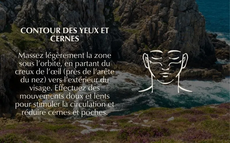 Un des exercices du livret drainer & tonifier sur le contour des yeux